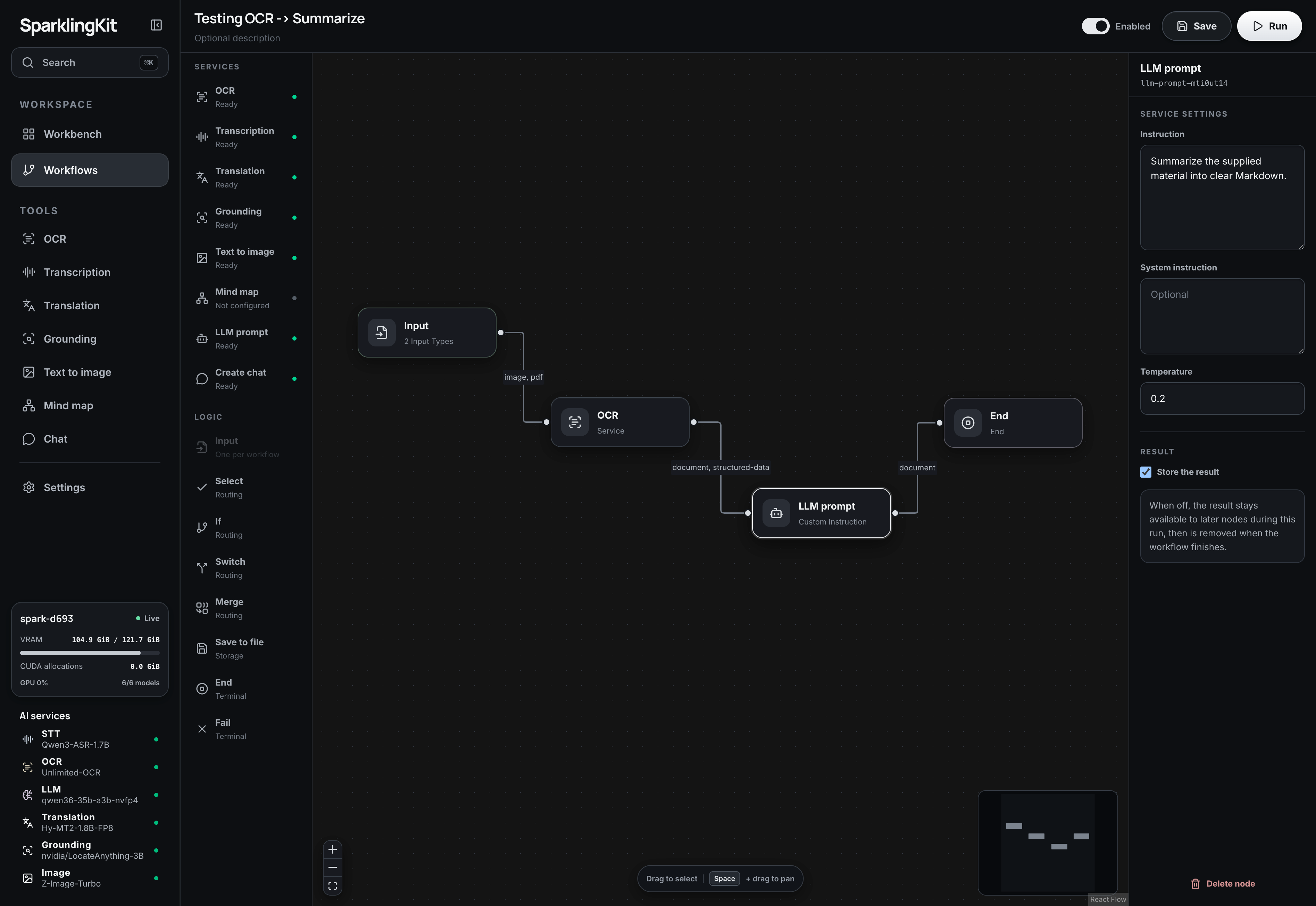 SparklingKit visual workflow editor